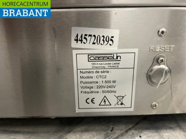 Casselin double plaque chauffante en acier inoxydable 2 x 1/1 GN 230V Horeca – Image 6