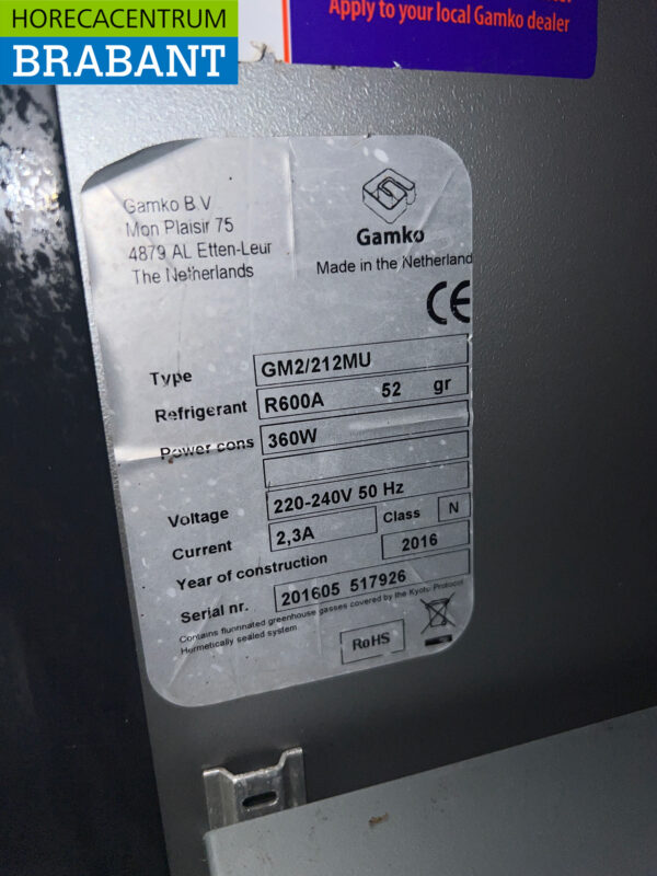 Gamko Glacière de bar avec nid à bouteilles 167 cm 230V Horeca – Image 5