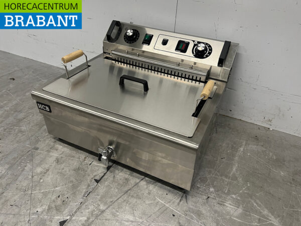 Acier inoxydable Friteuse de poisson Friteuse Oilball Friteuse 20 litres 400V Horeca – Image 2