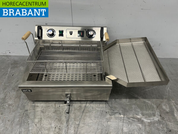 Acier inoxydable Friteuse de poisson Friteuse Oilball Friteuse 20 litres 400V Horeca – Image 5