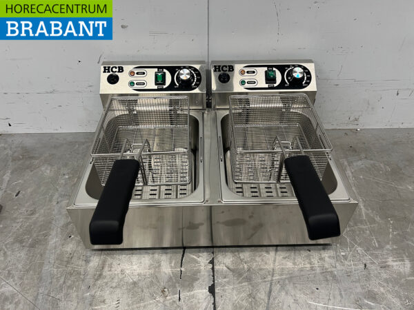 Friteuse double en acier inoxydable Friteuse 2 x 10 litres 2 x 230V Horeca – Image 5