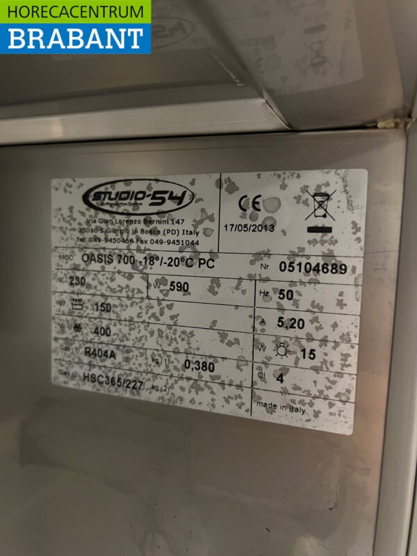 RVS Studio54 Congélateur à une porte Congélateur 700 litres 230V Horeca – Image 5