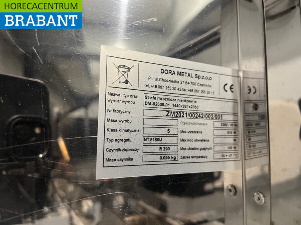 Réfrigérateur double porte en acier inoxydable 1340 litres 230V Horeca – Image 5