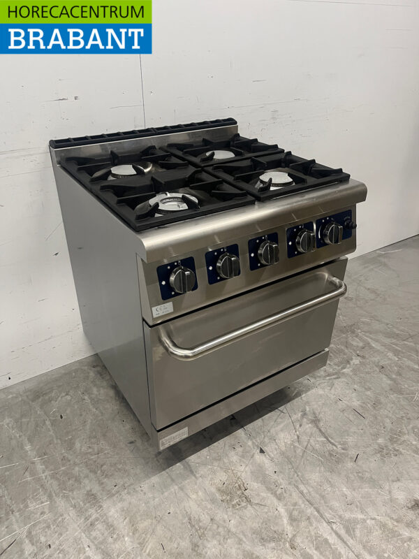 Cuisinière à 4 feux en acier inoxydable avec four Restauration au GAZ – Image 3