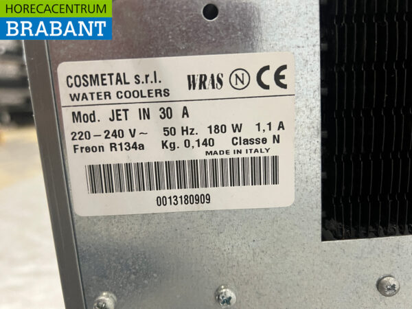 Acier inoxydable Cosmetal JET IN 30 A Refroidisseur d'eau compact 230V Horeca – Image 4