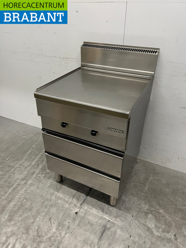 Unité de travail Mareno en acier inoxydable Unité neutre 60 cm avec 3 tiroirs Restauration – Image 2