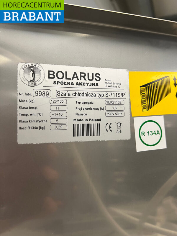 Réfrigérateur Bolarus en acier inoxydable 700 litres 230V Horeca – Image 5