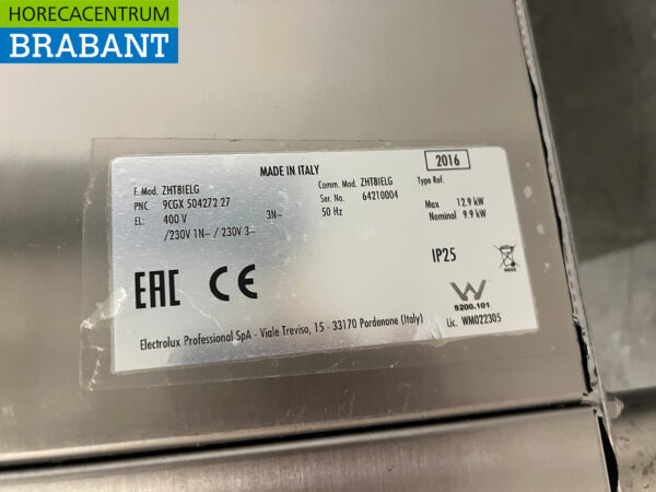 Lave-vaisselle coulissant Zanussi en acier inoxydable Pompe de vidange 400V Horeca – Image 7