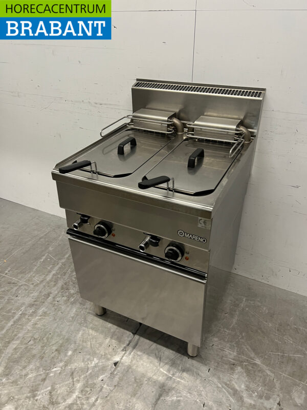 Friteuse double Mareno en acier inoxydable 2 x 10 litres 400V Horeca – Image 2