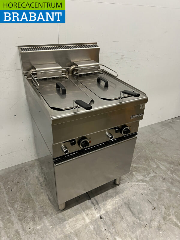 Friteuse double Mareno en acier inoxydable 2 x 10 litres 400V Horeca – Image 3