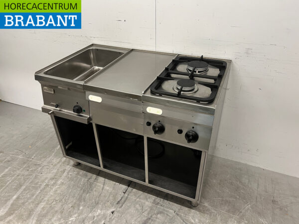 Acier inoxydable Electrolux Bainmarie ligne de cuisson et 2 brûleurs Gaz naturel 105 cm 230V + Gaz Horeca – Image 2