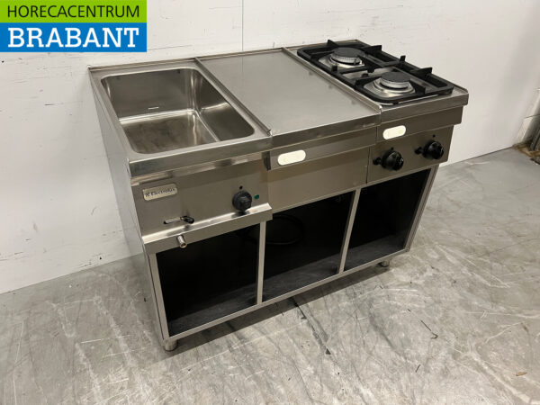 Acier inoxydable Electrolux Bainmarie ligne de cuisson et 2 brûleurs Gaz naturel 105 cm 230V + Gaz Horeca – Image 3