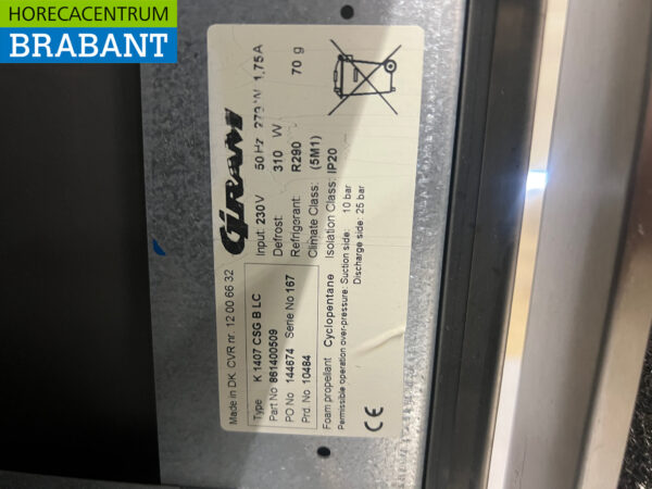 Acier inoxydable Réfrigérateur Gram 129 cm 4 tiroirs 230V Restauration – Image 5
