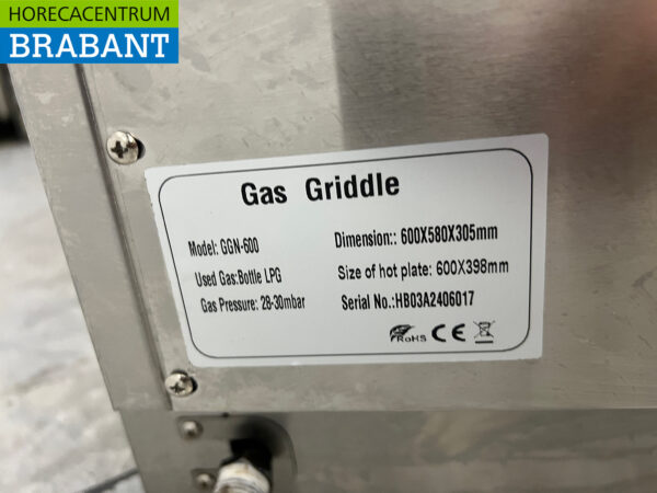 Planche à griller en acier inoxydable Plaque à griller lisse 60 cm PROPAAN Horeca – Image 5