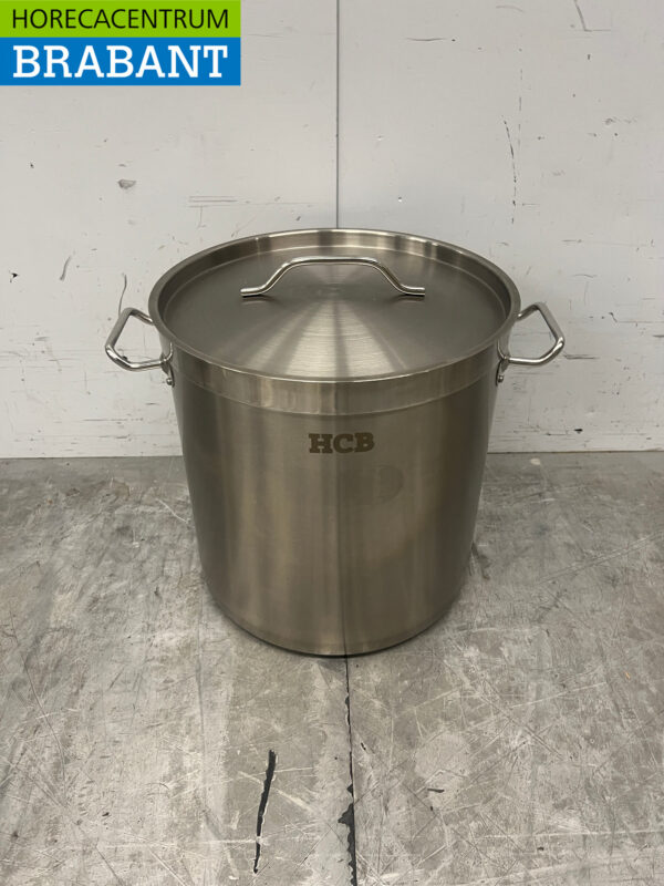 Acier inoxydable HCB Poêle à soupe Poêle de cuisson Induction 30,5 x 31,5 cm 21 litres Horeca
