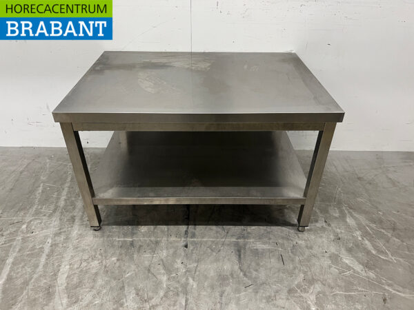 Table de travail en acier inoxydable avec étagère inférieure 100 x 70 x 61 cm Horeca