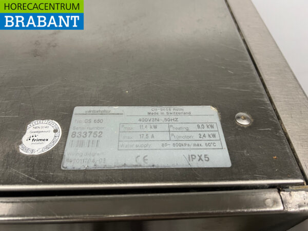Acier inoxydable Winterhalter GS650 Rondelle à outils 400V Horeca – Image 7