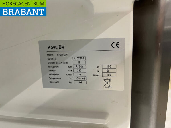 Réfrigérateur Groenland en acier inoxydable 130 litres 230V Horeca – Image 5