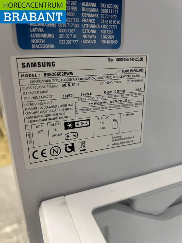 Samsung Réfrigérateur-congélateur encastrable 267 litres 230V – Image 5
