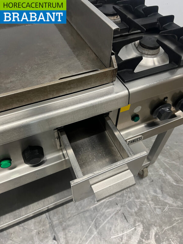 Ligne de cuisson en acier inoxydable plancha mobile Adieu et cuisinière 2 feux 400V/230V/Gaz Horeca – Image 6