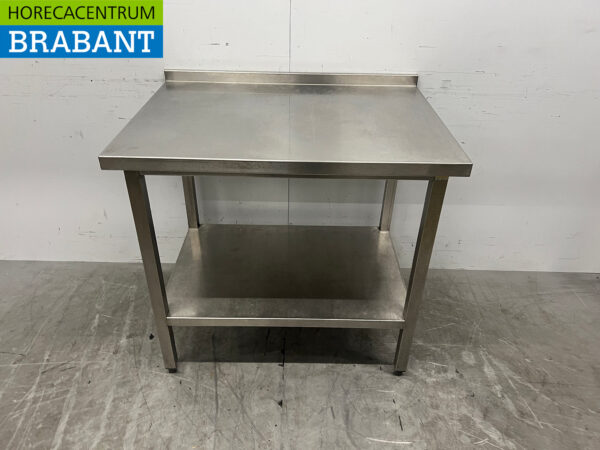 Table de travail en acier inoxydable avec étagère 95 x 70 x 89,5 cm Horeca