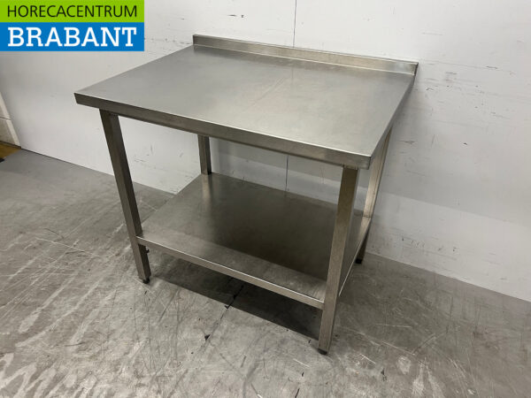 Table de travail en acier inoxydable avec étagère 95 x 70 x 89,5 cm Horeca – Image 2