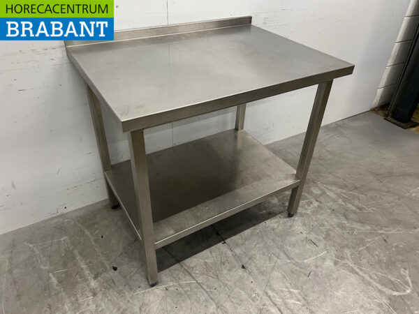Table de travail en acier inoxydable avec étagère 95 x 70 x 89,5 cm Horeca – Image 3