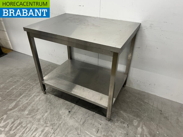 Table de travail en acier inoxydable avec étagère 100 x 70 x 92 cm Restauration – Image 2