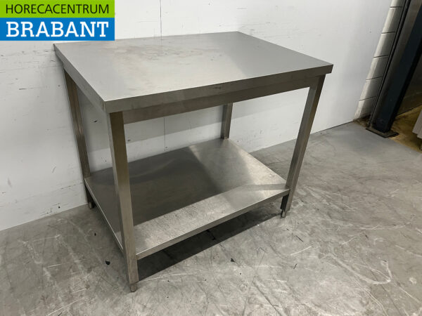 Table de travail en acier inoxydable avec étagère 100 x 70 x 92 cm Restauration – Image 3