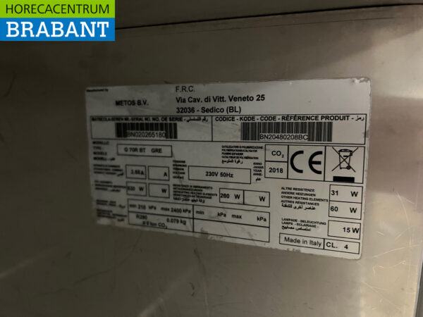 Metos en acier inoxydable Congélateur à une porte 617 litres 230V Horeca – Image 5