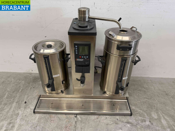 Acier inoxydable Bravilor Bonamat B10HW Double machine à café 2 x 10 litres Eau chaude 400V Horeca