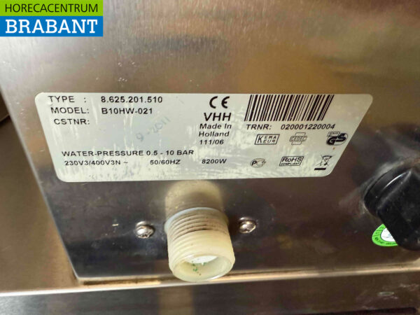 Acier inoxydable Bravilor Bonamat B10HW Double machine à café 2 x 10 litres Eau chaude 400V Horeca – Image 4