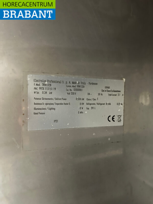 Établi réfrigéré Zanussi en acier inoxydable 1 porte et 2 tiroirs 127,5 cm 230V Horeca – Image 6