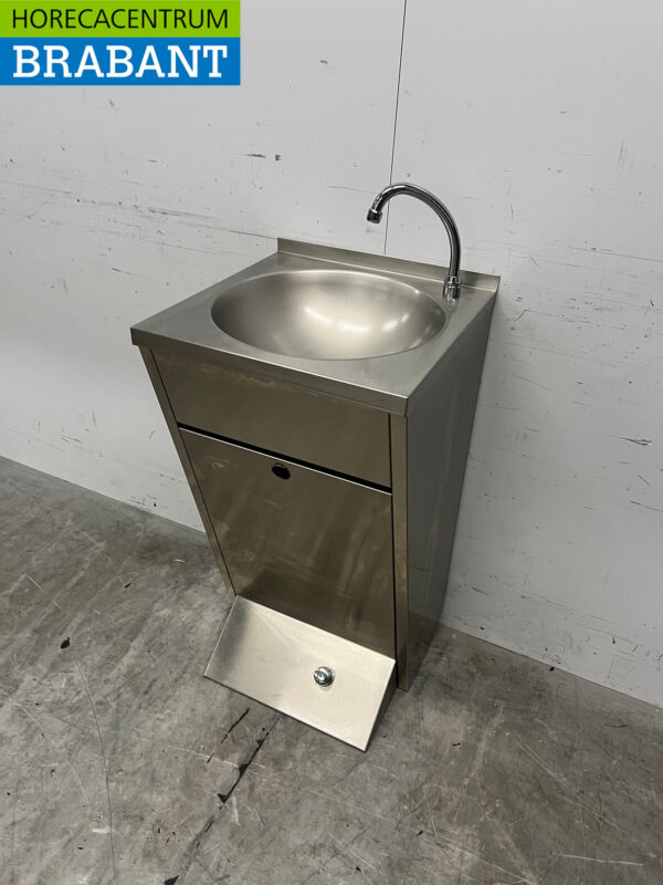 Évier en acier inoxydable Évier avec robinet 45 x 45 x 85 cm Restauration – Image 2