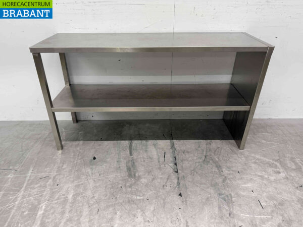 Pont d'étagère double en acier inoxydable 140 cm Restauration (kopie)