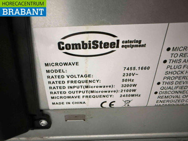 Micro-ondes Combisteel en acier inoxydable 2100 Watt 230V Horeca – Image 5