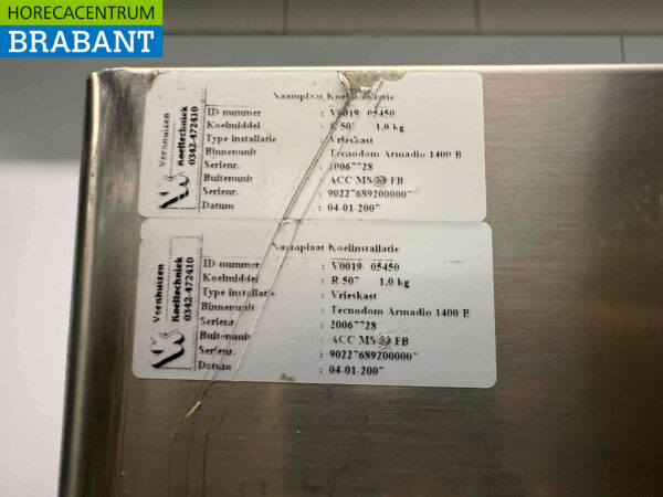 Congélateur double porte Rubbens en acier inoxydable 1400 litres 230V Horeca (kopie) – Image 5