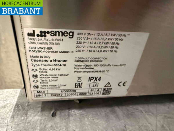 Lave-vaisselle Zanussi ZUCAI en acier inoxydable 230V Horeca (kopie) (kopie) – Image 5