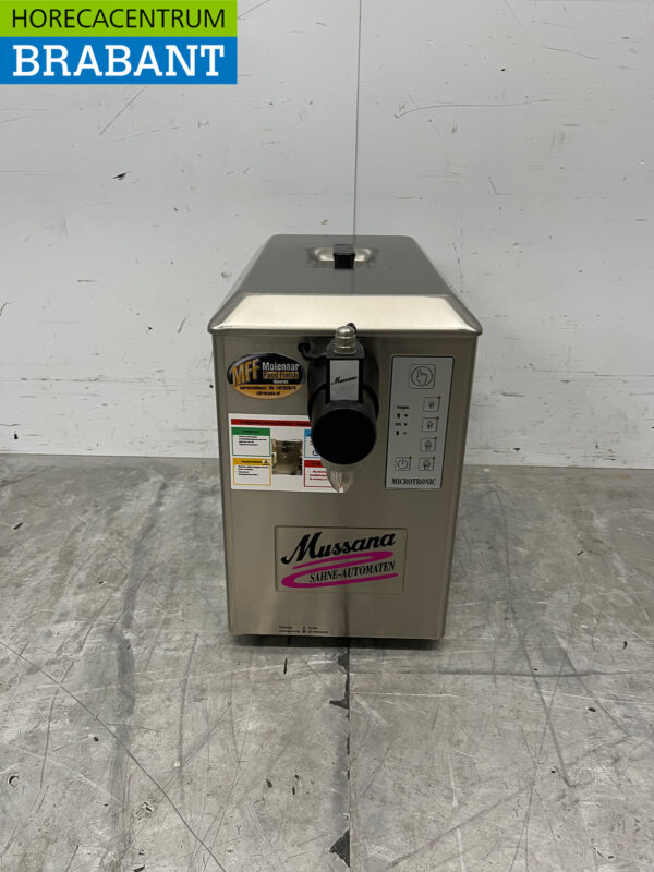 Machine à crème fouettée Mussana Boy 4 litres en acier inoxydable 230V Horeca