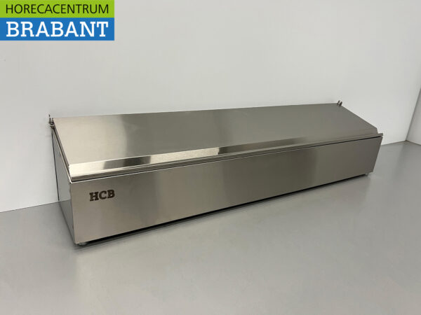 Porte-plateaux en acier inoxydable HCB GN avec couvercle 6 x 1/6 gastronorme GN 106 cm Horeca – Image 2