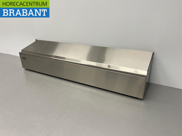 Porte-plateaux en acier inoxydable HCB GN avec couvercle 6 x 1/6 gastronorme GN 106 cm Horeca – Image 3