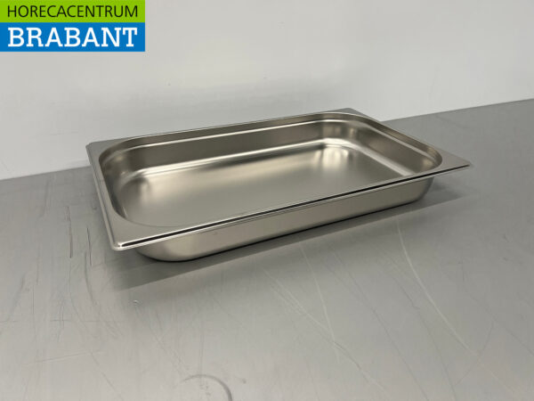 Acier inoxydable HCB Bac gastronorme GN Bac 1/1 Profondeur 65 mm Horeca – Image 2