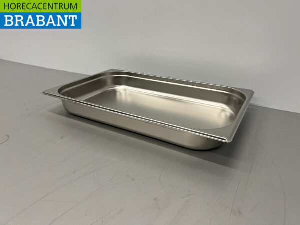 Acier inoxydable HCB Bac gastronorme GN Bac 1/1 Profondeur 65 mm Horeca – Image 3