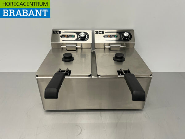 Acier inoxydable HCB Friteuse double 2 x 8 litres 230V Horeca