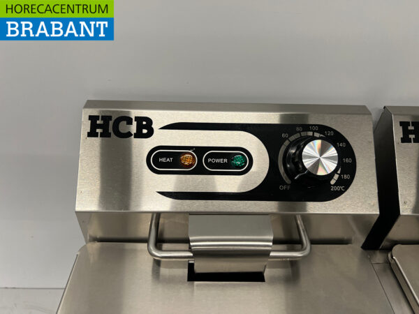 Acier inoxydable HCB Friteuse double 2 x 8 litres 230V Horeca – Image 4