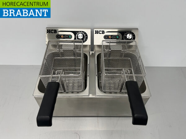 Acier inoxydable HCB Friteuse double 2 x 8 litres 230V Horeca – Image 5