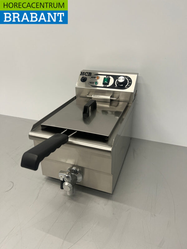 Friteuse HCB en acier inoxydable avec robinet de vidange 10 litres 230V Horeca – Image 3
