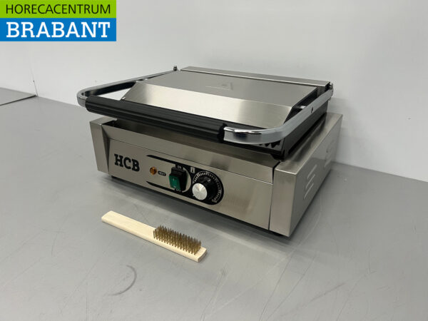 Gril de contact HCB en acier inoxydable Paninigrill Ribbed 230V Horeca – Image 2