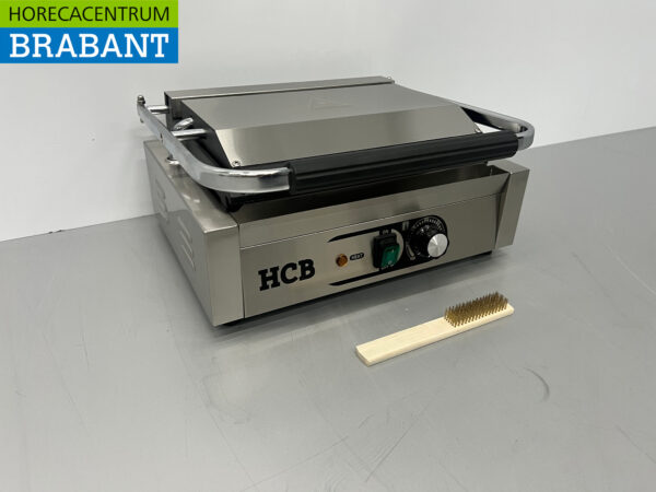 Gril de contact HCB en acier inoxydable Paninigrill Ribbed 230V Horeca – Image 3