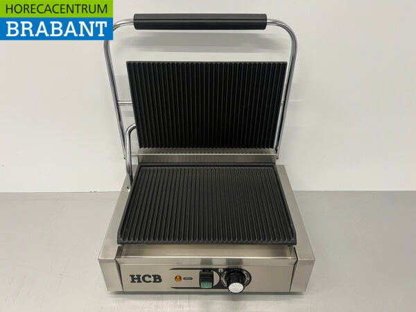 Gril de contact HCB en acier inoxydable Paninigrill Ribbed 230V Horeca – Image 4